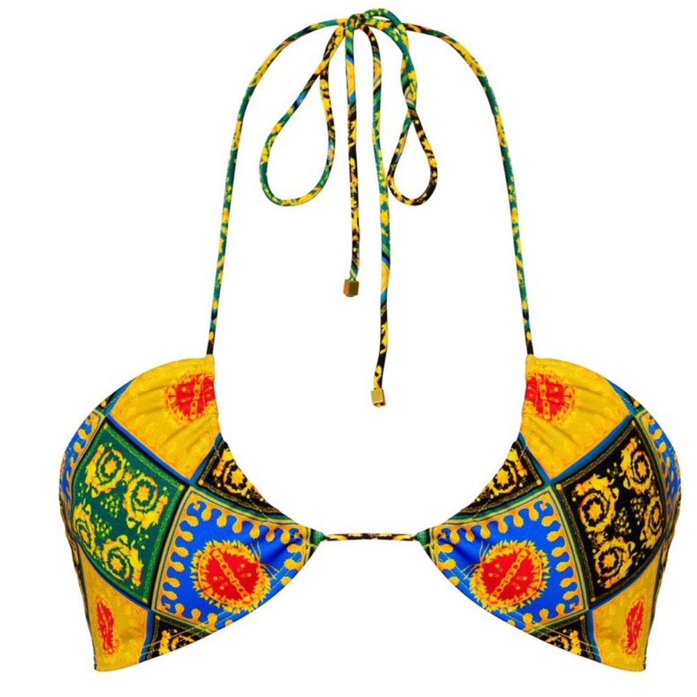 Trendy Paisley Print Patchwork Adjustable Halter … - image 8